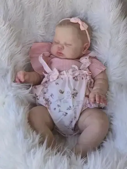 Muñeca bebé reborn Pickle dormida de piel 3D, regalo para niñas - imagen 4