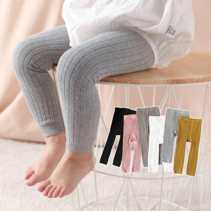 Conjunto de niña suéter acanalado básico y mallas sin pies - imagen 5