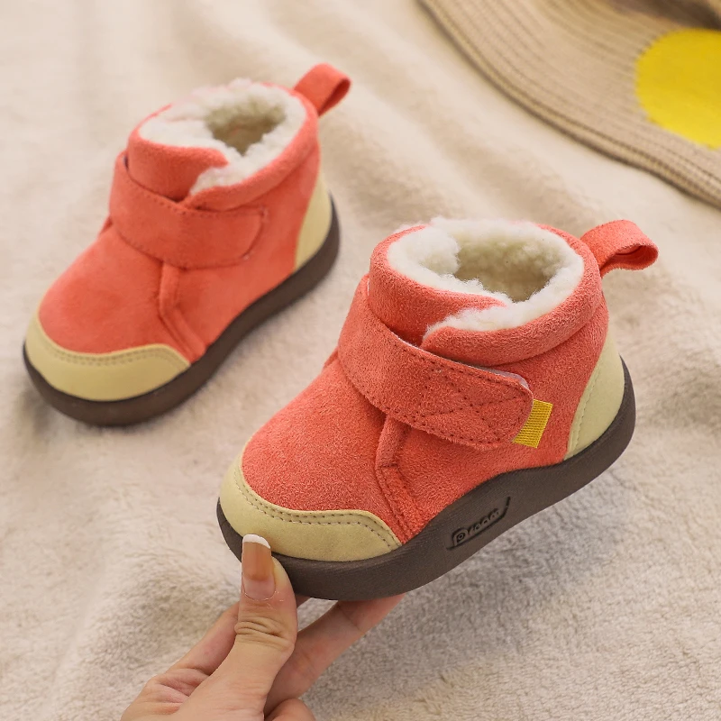 Botas de nieve con forro de felpa para bebés y niños