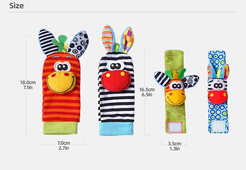Pack de sonajeros con diferentes diseños de insectos