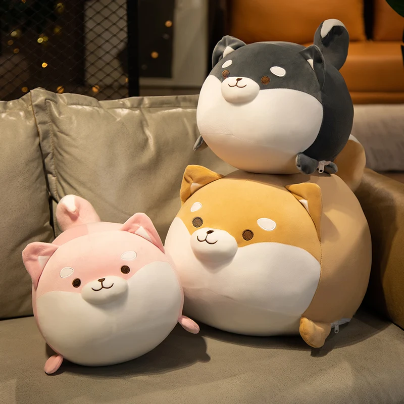 Peluche almohada de perro Shiba Inu y Corgi relleno suave - imagen 4