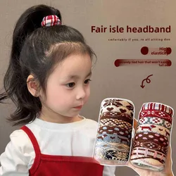 Lazos para el pelo de invierno infantiles estilo coreano, coleteros