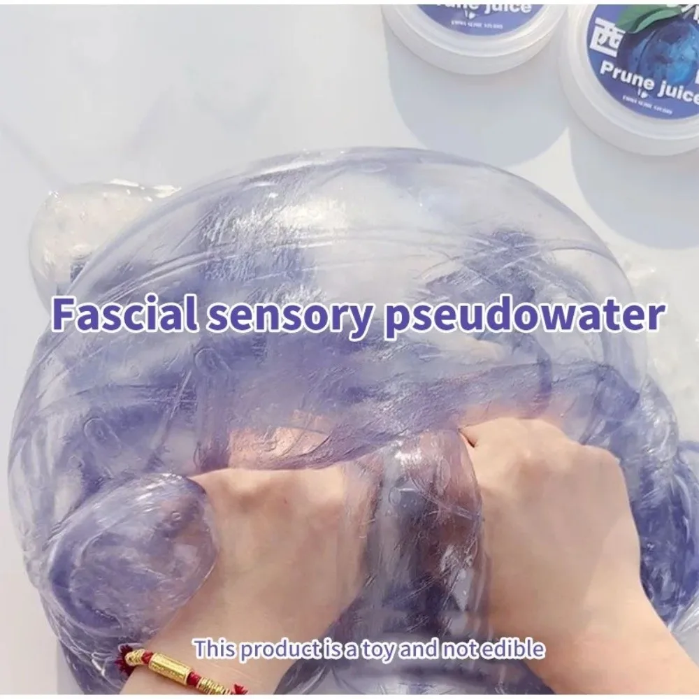 Juguete antiestrés sensorial transparente con gel simulando zumo