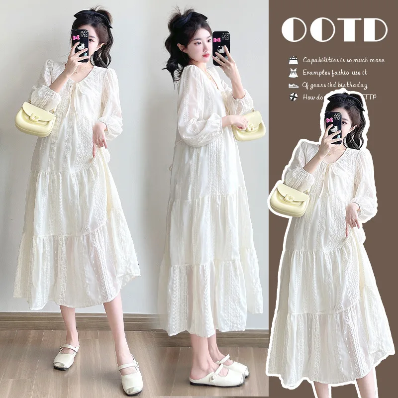 Vestido holgado de talla grande de primavera estilo artístico - imagen 5