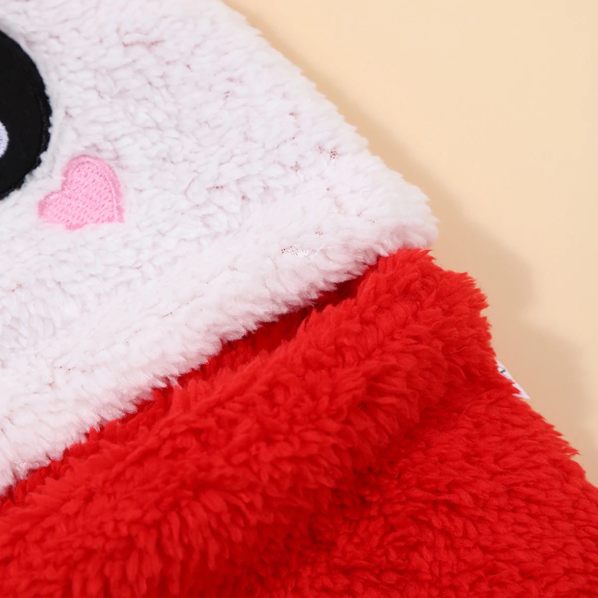 Gorro de terciopelo coral con conejo animado para bebé invierno - imagen 4