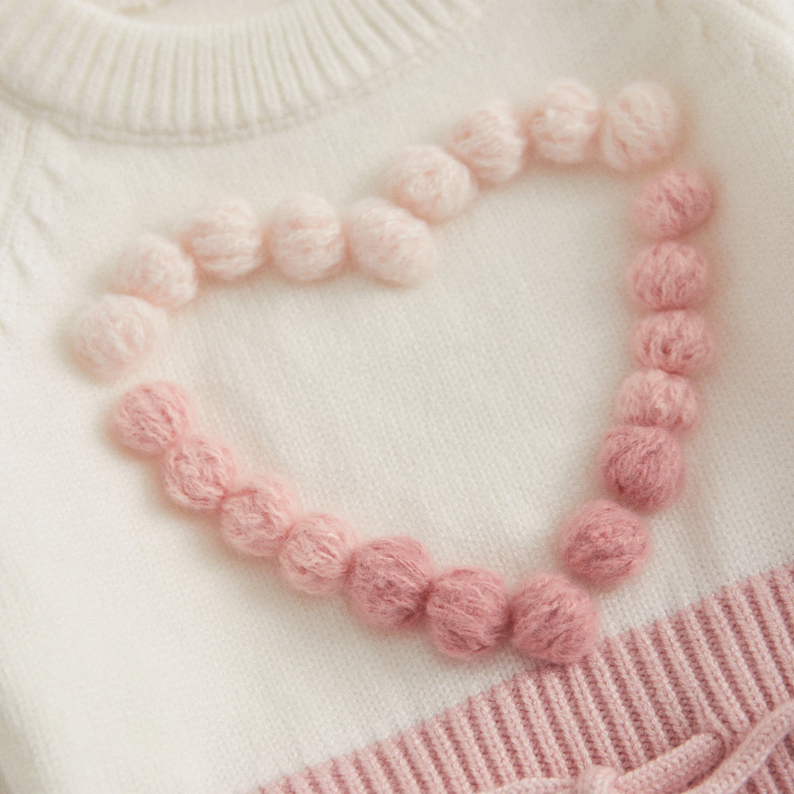 VISgogo jersey de punto con corazón para bebé niña – Otoño Invierno