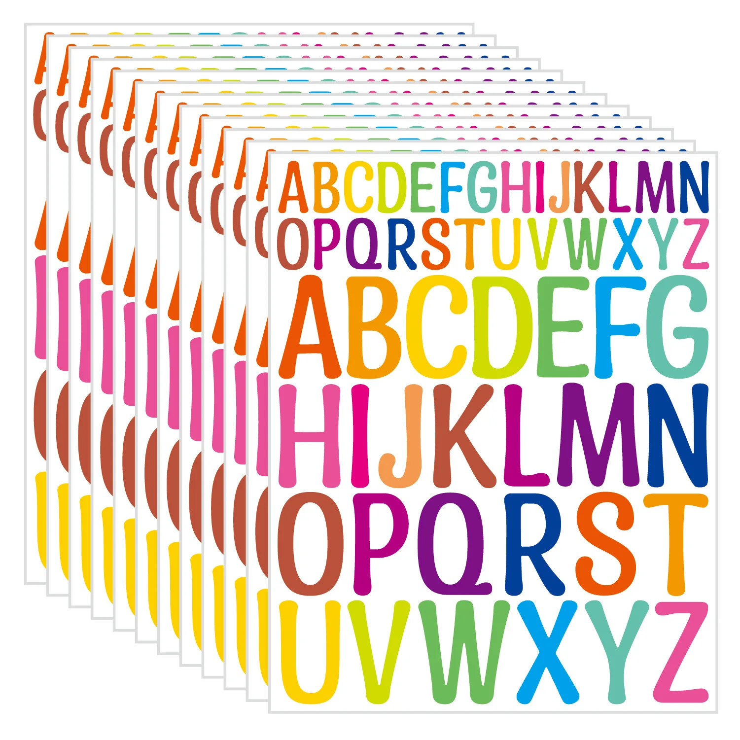 Pegatinas de vinilo impermeables con letras del alfabeto para diarios - imagen 2