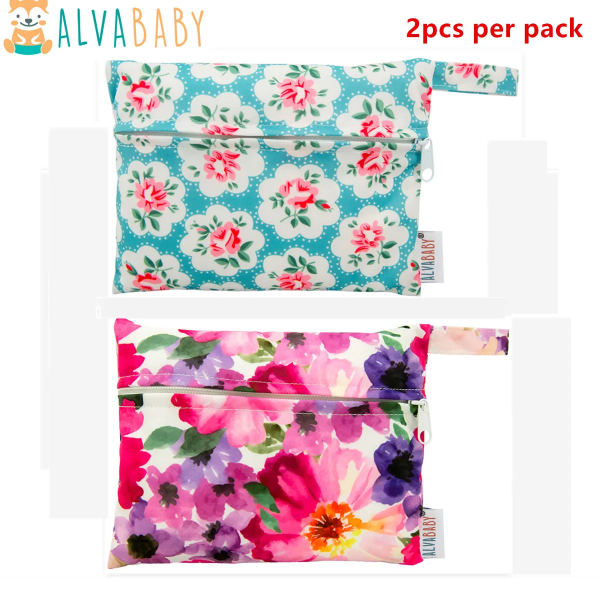 Bolsas húmedas reutilizables lavables con cremallera para bebé - imagen 2