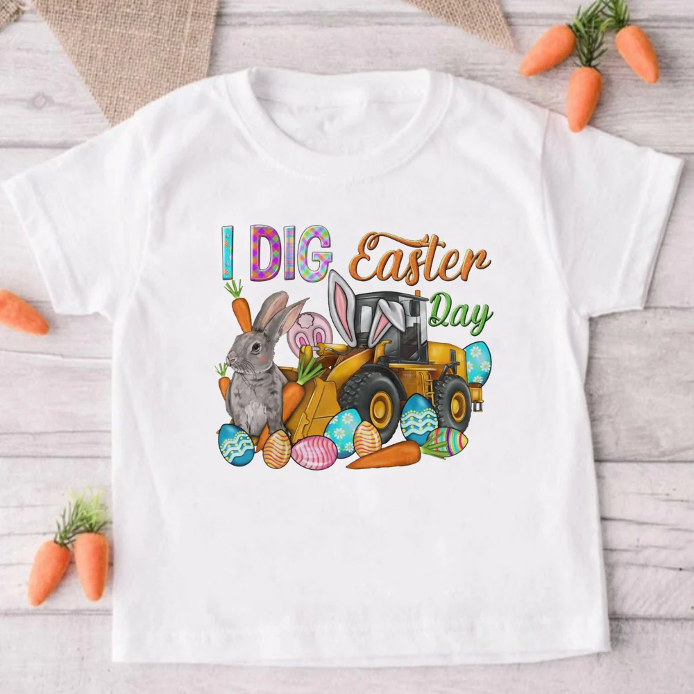 Camiseta infantil para Pascua con estampado de zanahoria suave - imagen 5