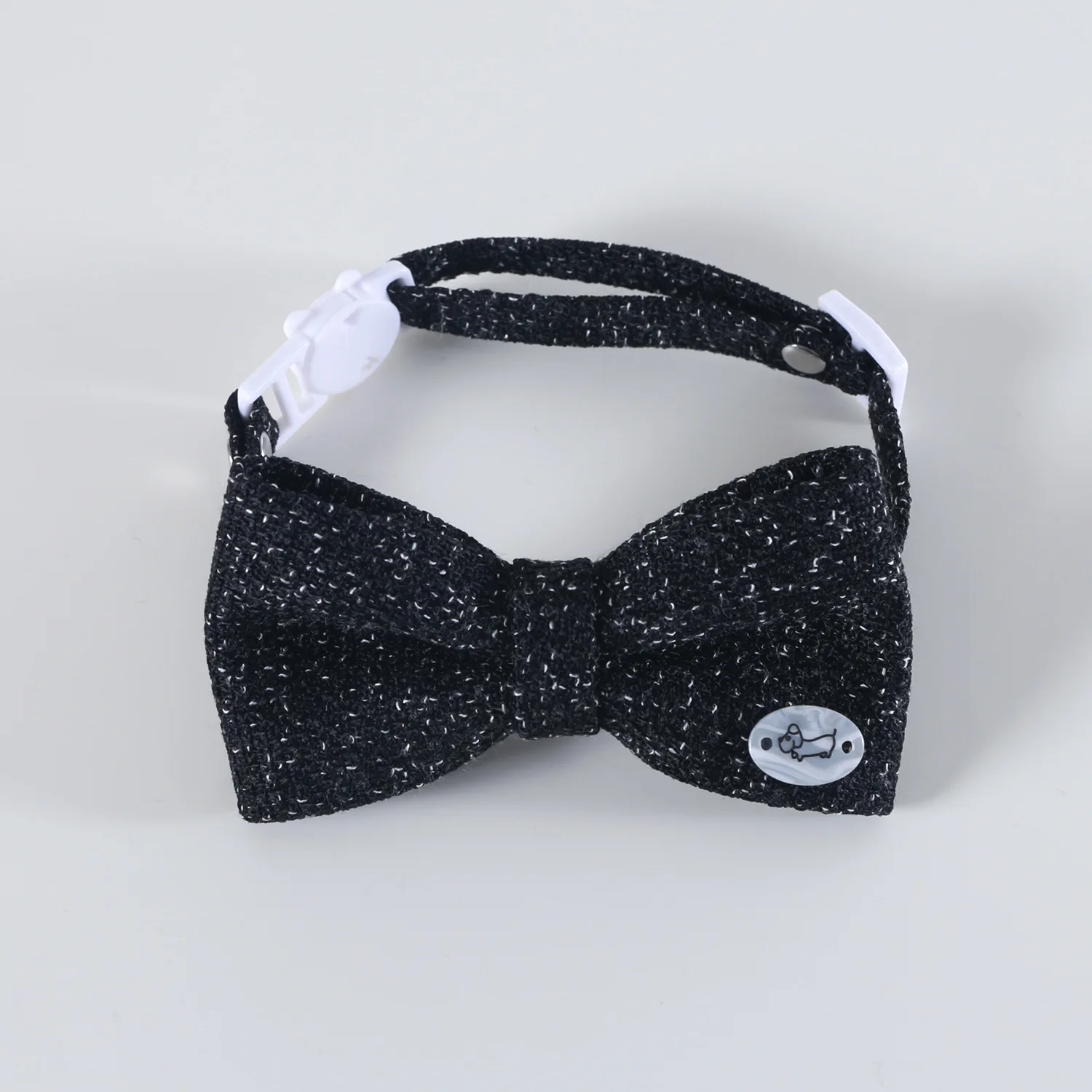 Collar de lino ajustable para perro y gato con pajarita transpirable - imagen 2