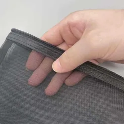 Estuche escolar transparente A6 con cremallera de malla