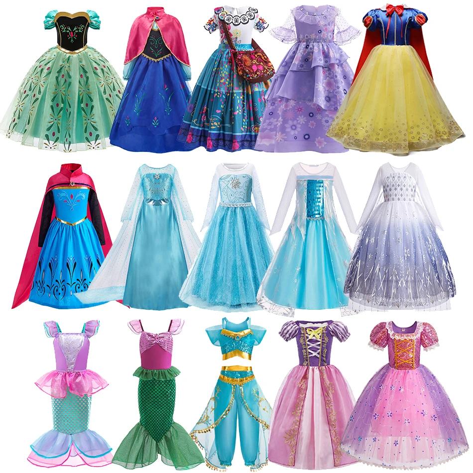 Vestido de princesa Disney para Carnaval y fiestas infantiles