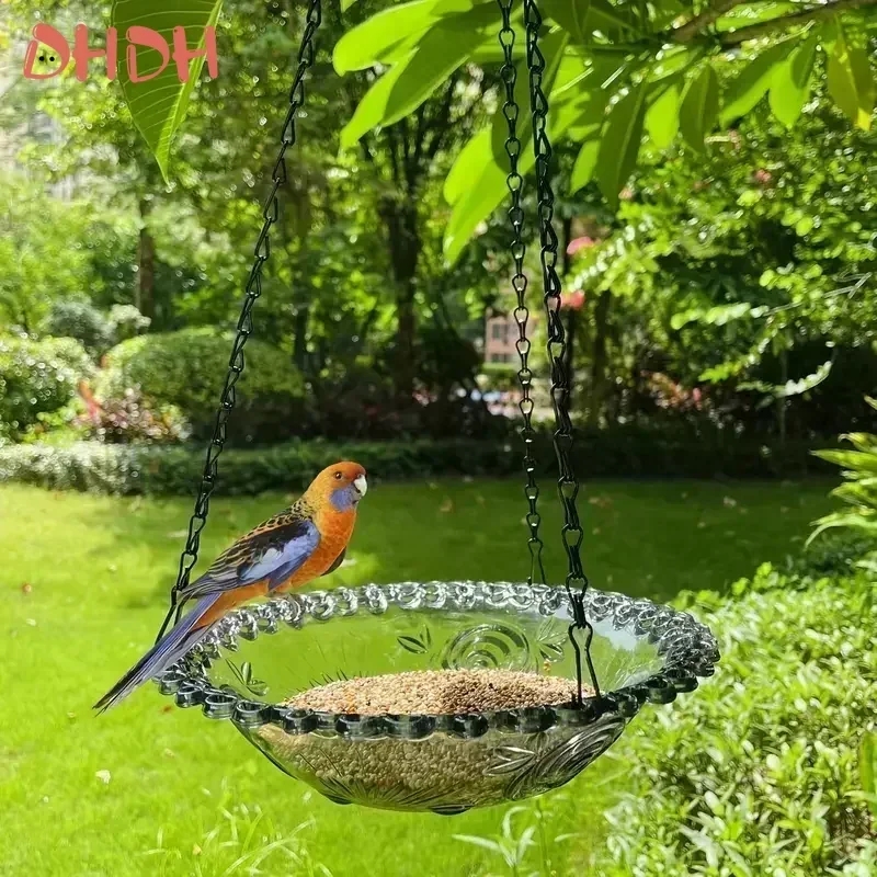 Comedero colgante floral para pájaros y colibríes – Diseño de jardín - imagen 4