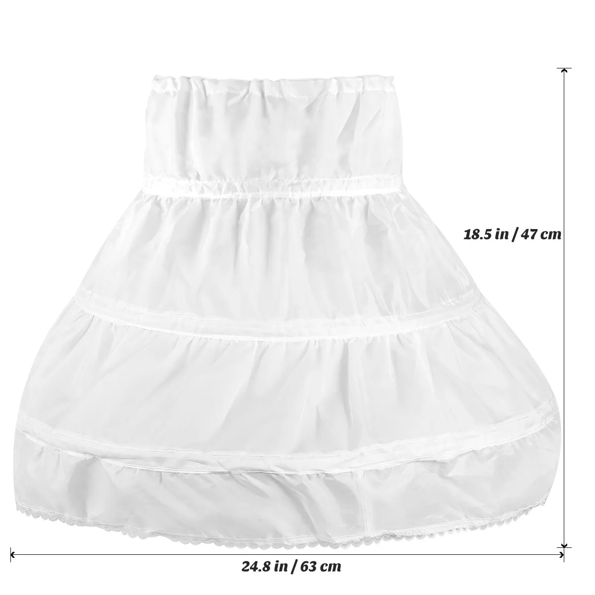 Falda infantil con aros de acero y encaje – cintura elástica - imagen 3