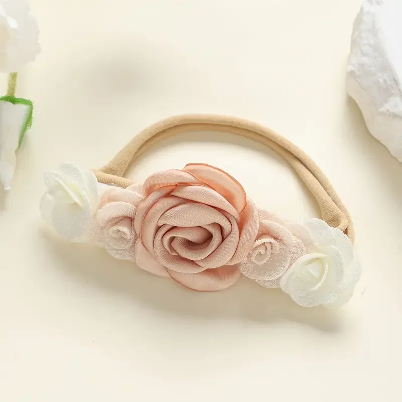 Diademas con flores para niña – Elásticas y suaves - imagen 4