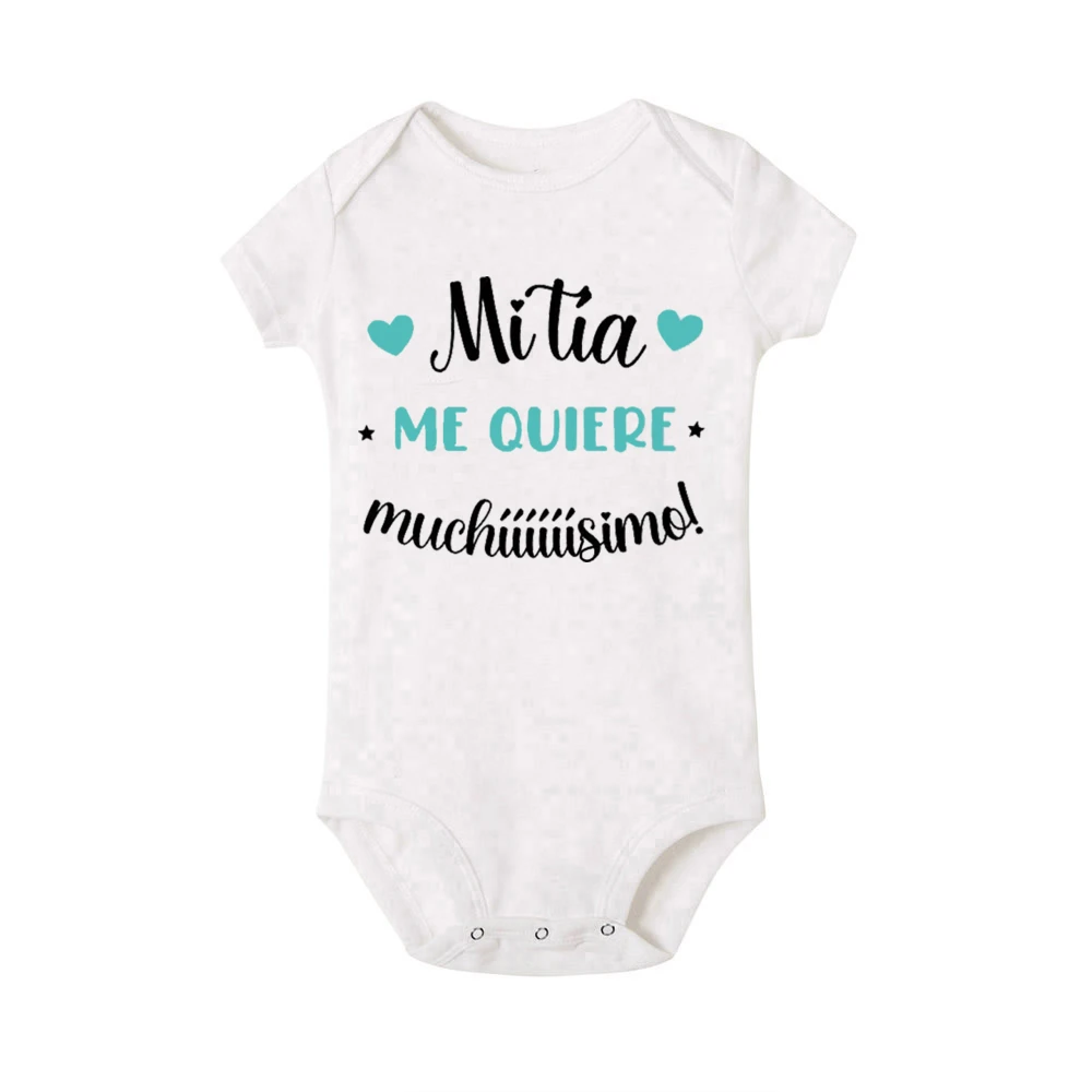 Body de bebé con estampado de mi tía me ama mucho – Pelele unisex - imagen 4