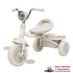 UBRAVOO triciclo plegable con pedales yluces LED para niños 1-5 años