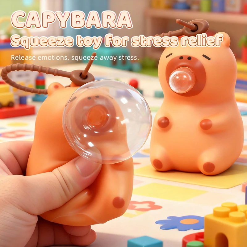 Llavero capibara peluche relajante para niños