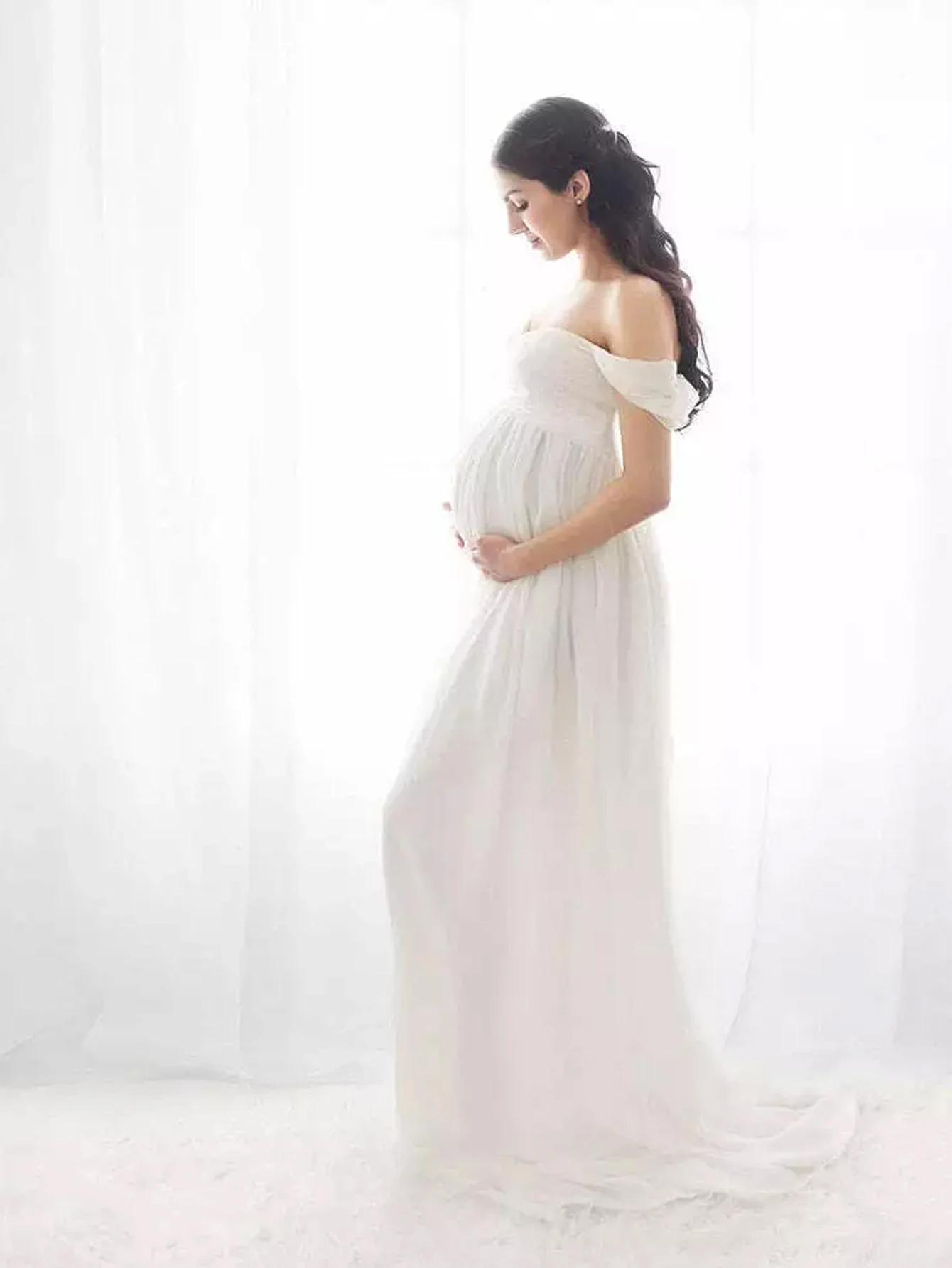 Estilo elegante para foto de maternidad