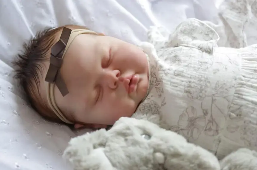Kit de muñeca reborn bebé dormido realista con piel 3D - imagen 2
