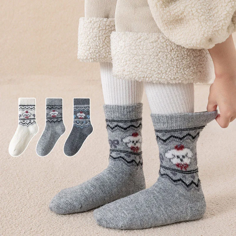 Calcetines de invierno altos para niñas, cálidos y gruesos