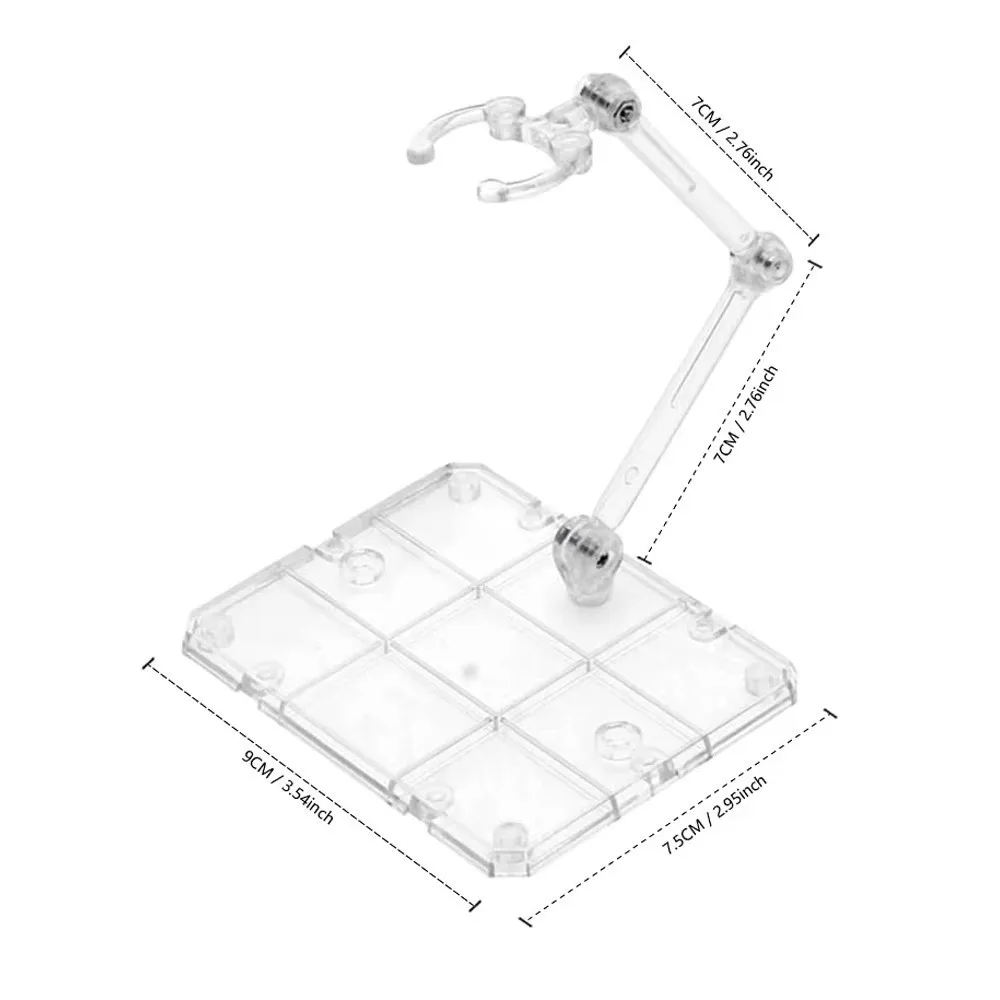 Base transparente PVC para figuras de acción móvil con soporte - imagen 2