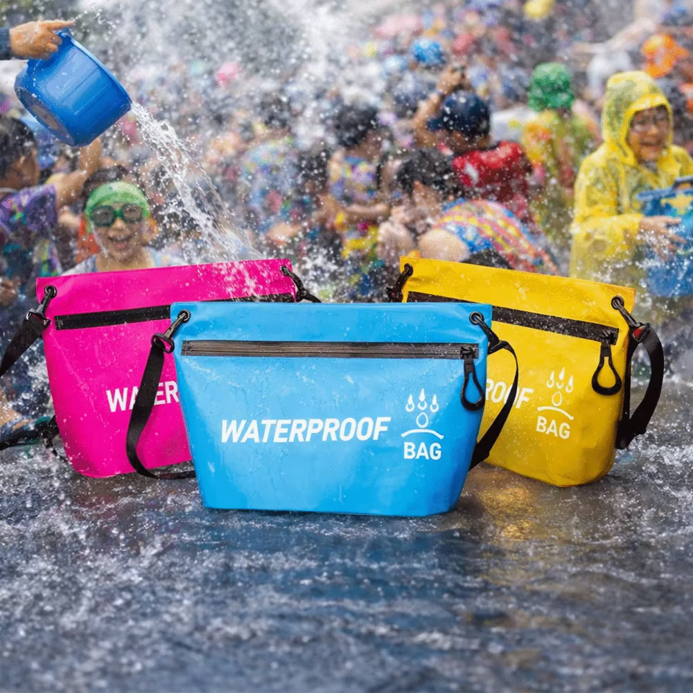 Bolsa impermeable gran capacidad con cremallera para viaje - imagen 3