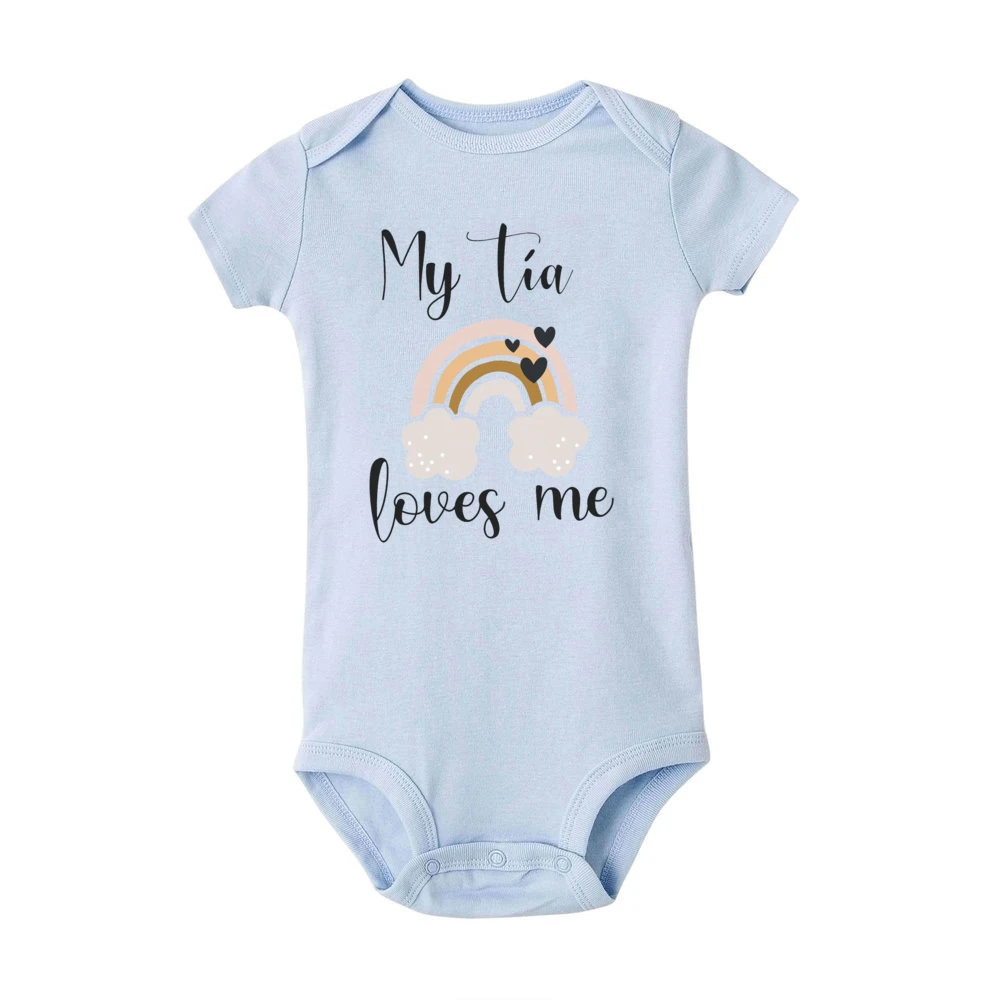 Body de bebé con estampado de mi tía me ama mucho – Pelele unisex - imagen 2
