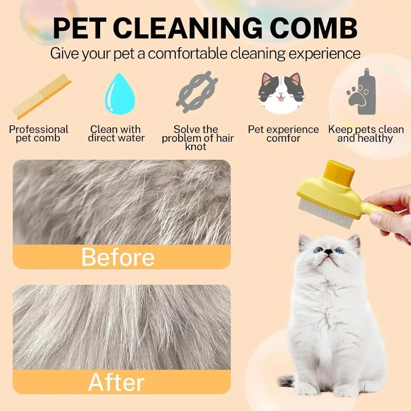 Cepillo autolimpiante para retirar el pelo de mascotas con pelaje largo - imagen 4