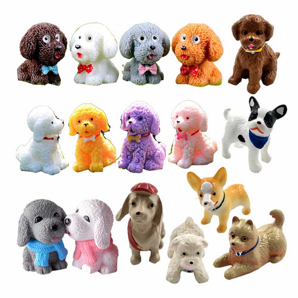 Cachorro de peluche en miniatura para soporte