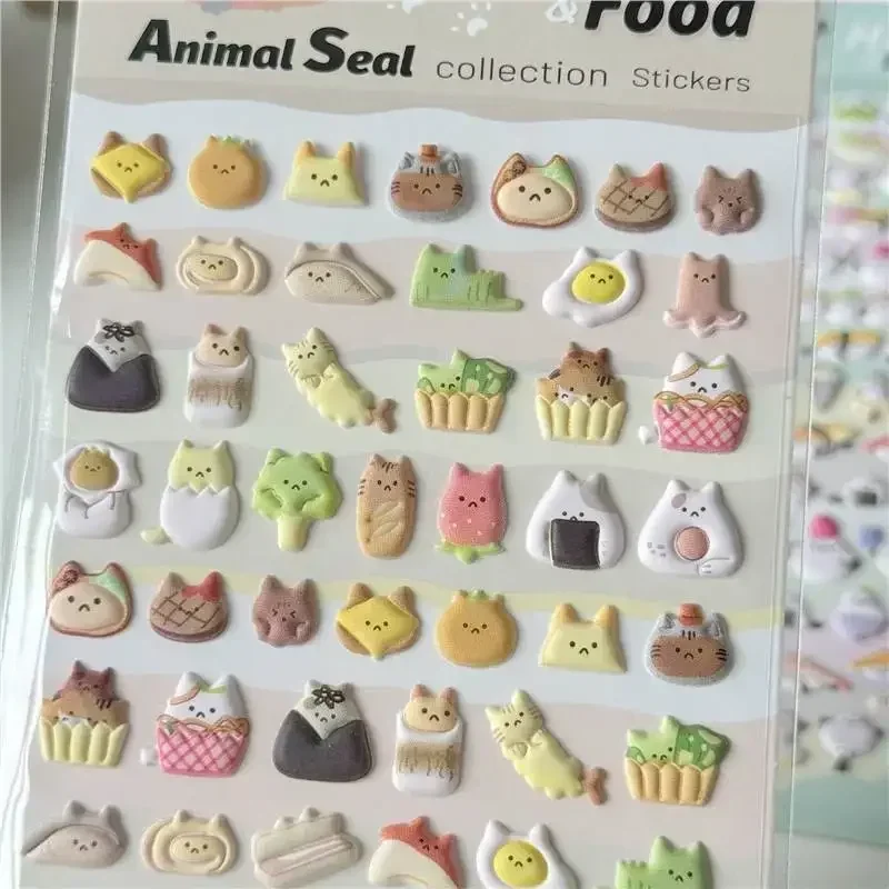 Pegatinas 3D de animales en familia para botellas y papelería