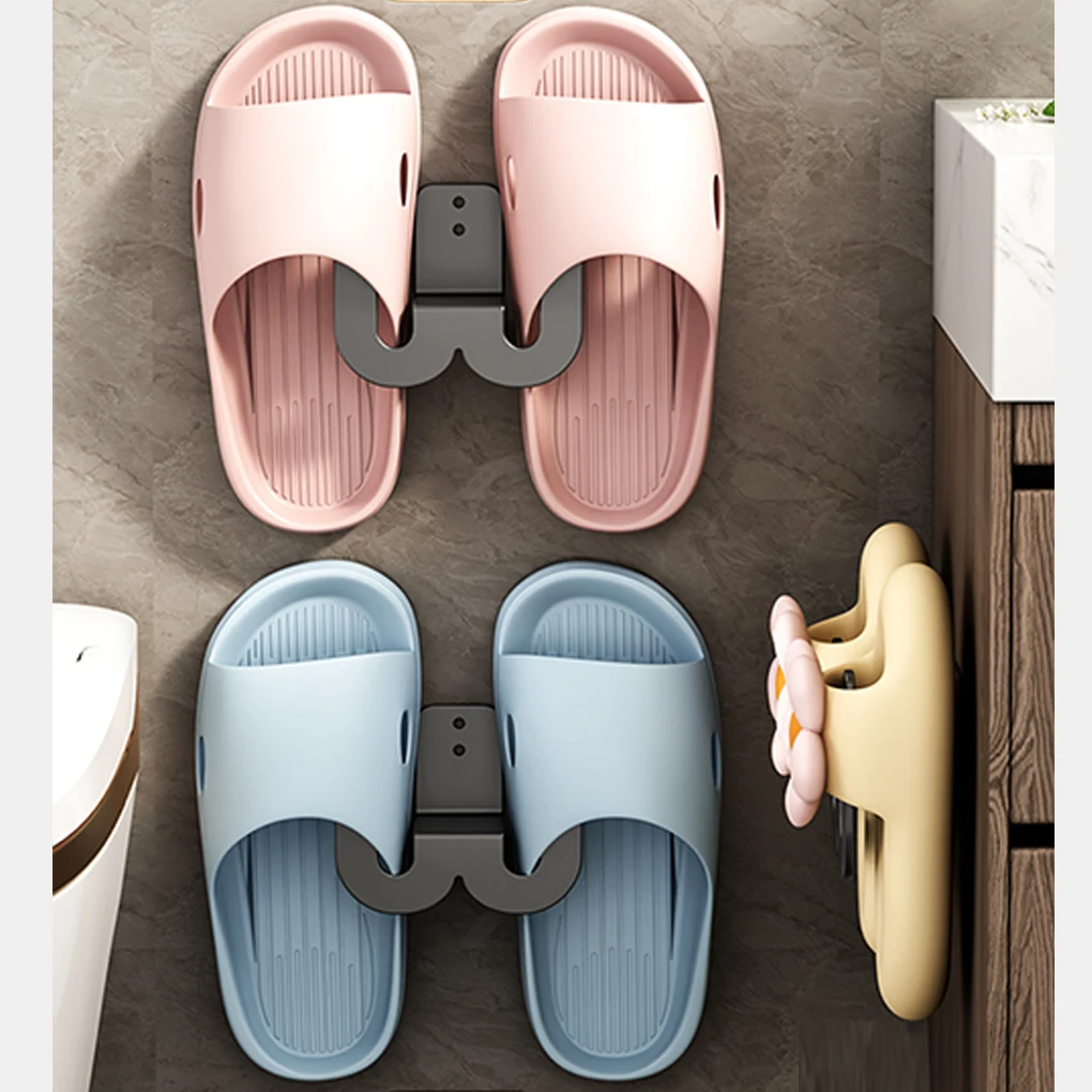 Organizador pared de zapatos y pantuflas con ganchos sin taladrar - imagen 4