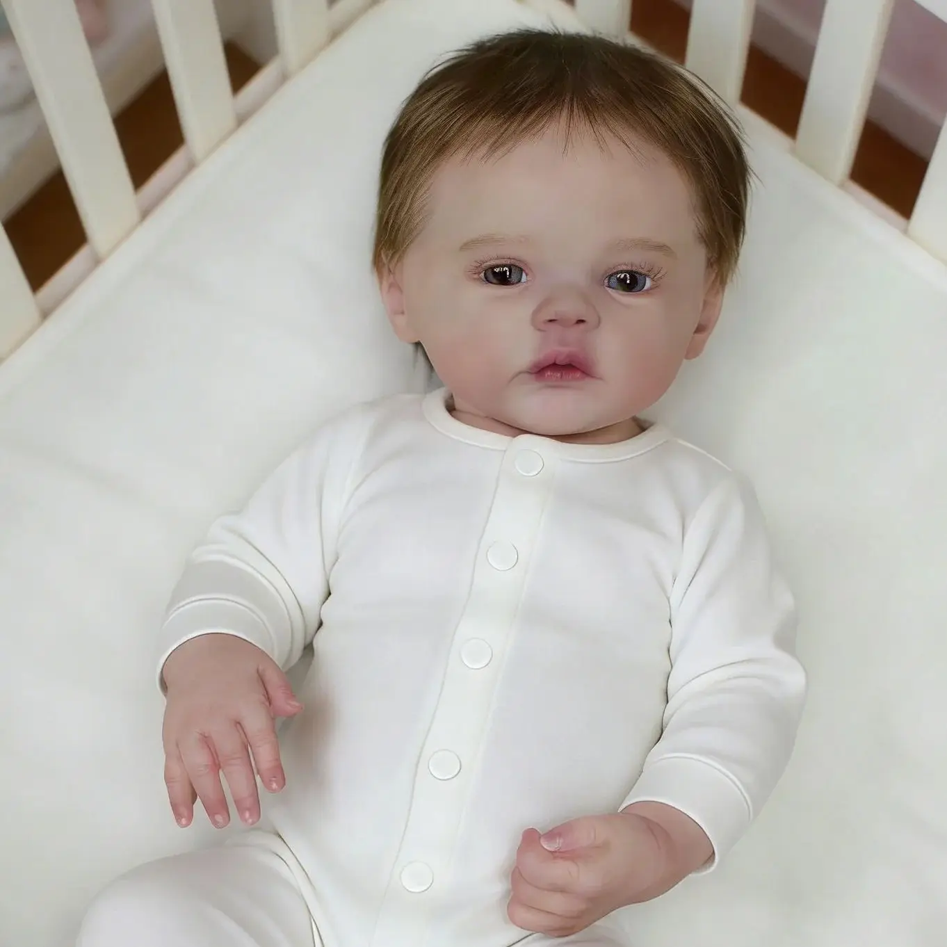 Muñeca reborn prematuro 17 pulgadas – Vinilo realista piel 3D con venas - imagen 2
