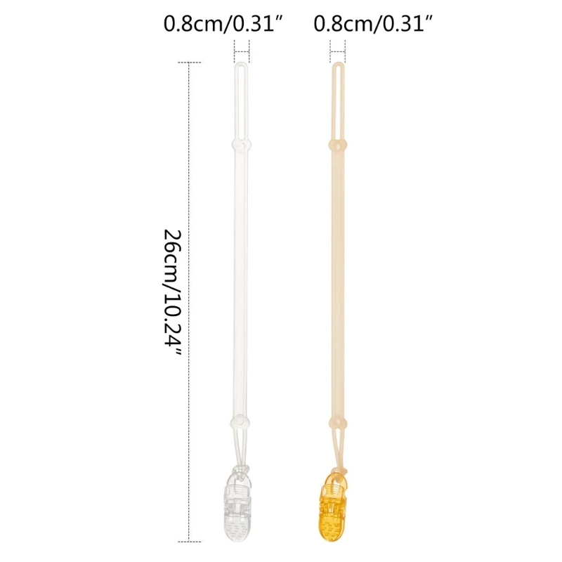 Soporte de silicona para chupete con clip de seguridad