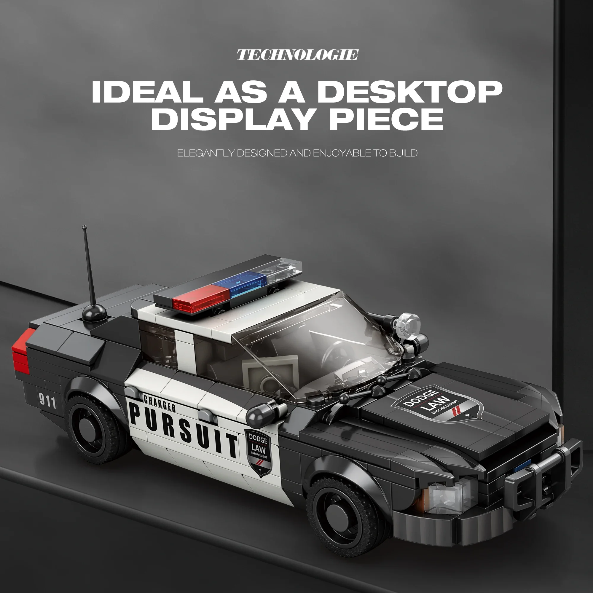 Bloques de coches policía para niños – Juego construcción educativo - imagen 3