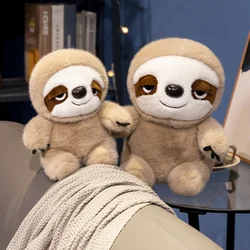 Peluche almohada de perezoso regordete del bosque, suave y relleno