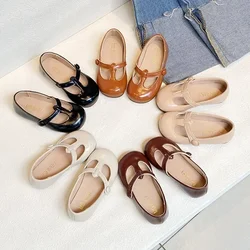 Zapatos de cuero infantiles informales con cordones