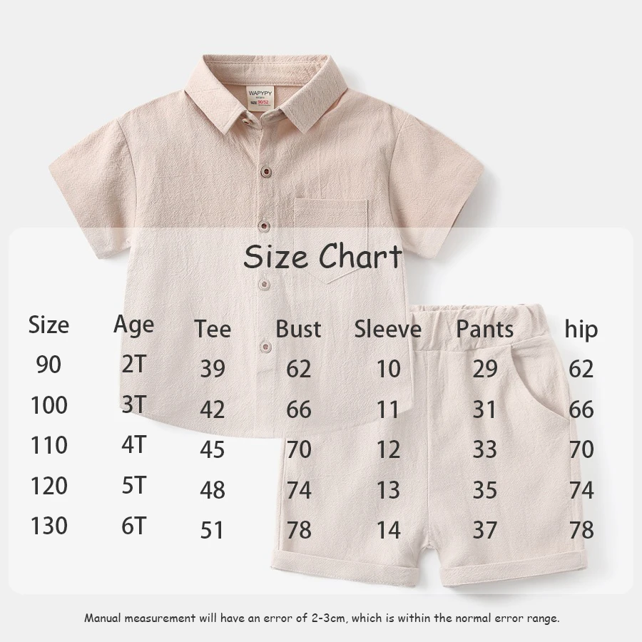 Conjunto MILANCEL de verano para niños, camisa de botones y pantalón corto