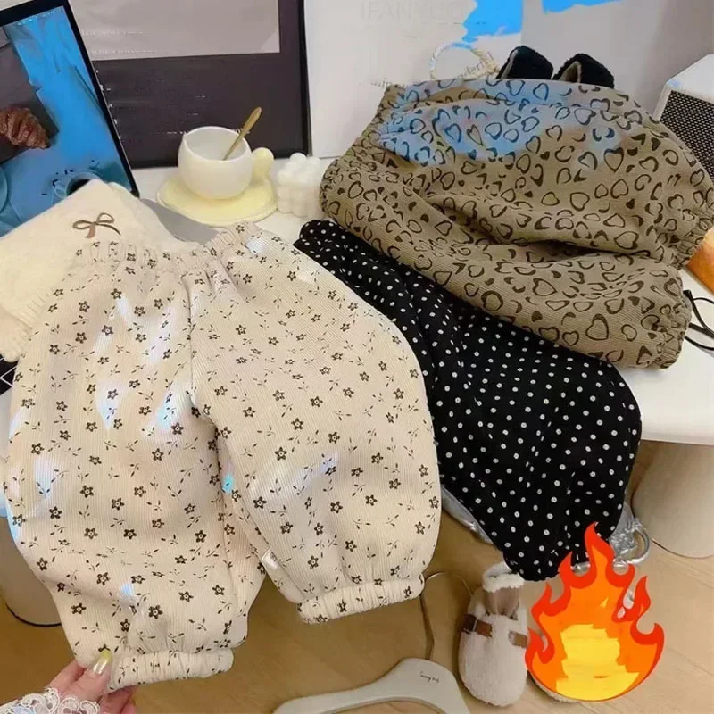 Pantalones de felpa gruesa cálidos para niños y niñas - imagen 5
