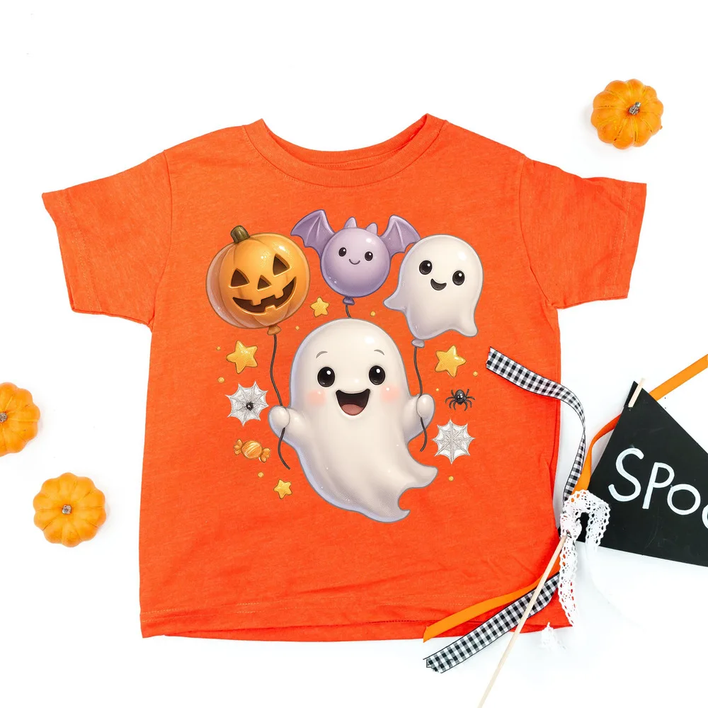Camiseta Halloween para niño – Estampado de calabaza naranja - imagen 4
