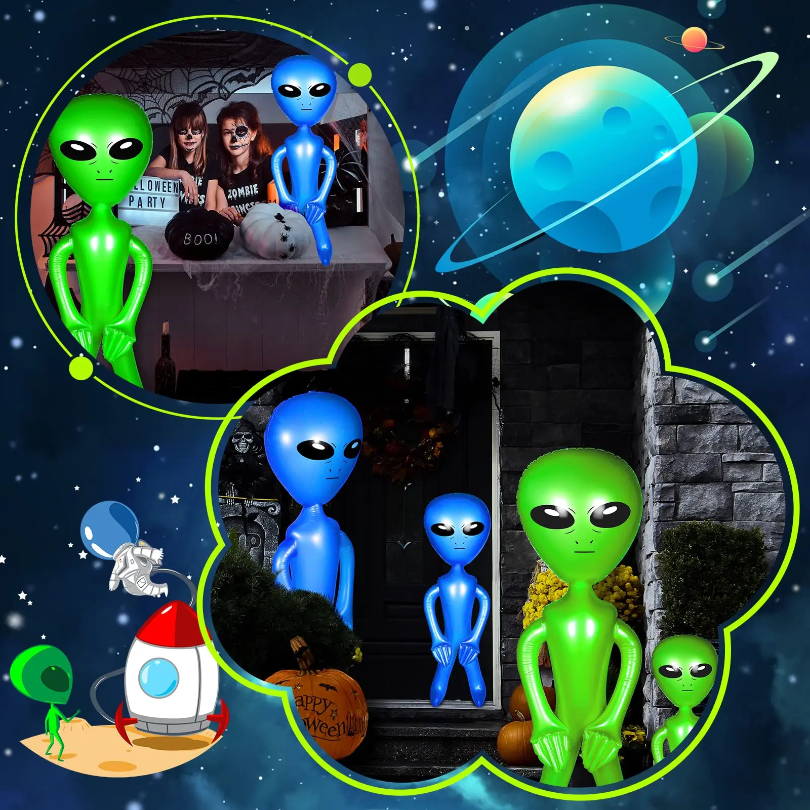 Juguetes inflables de alienígena para Halloween y Navidad infantiles - imagen 5