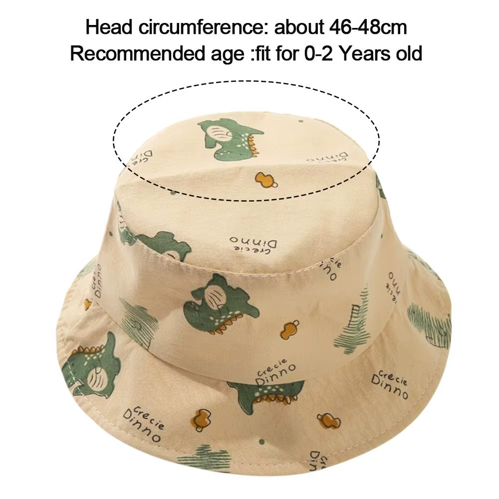 Sombrero pescador anti-UV de dinosaurios para niños y niñas - imagen 4