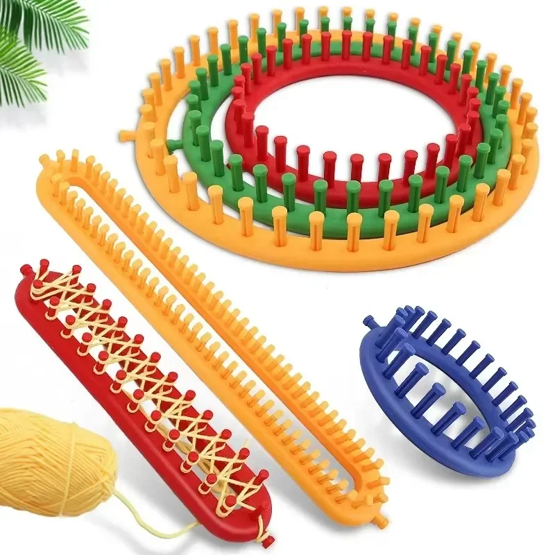 Kit de Tejer Redondo DIY – Máquina y Accesorios para Bufandas y Gorros