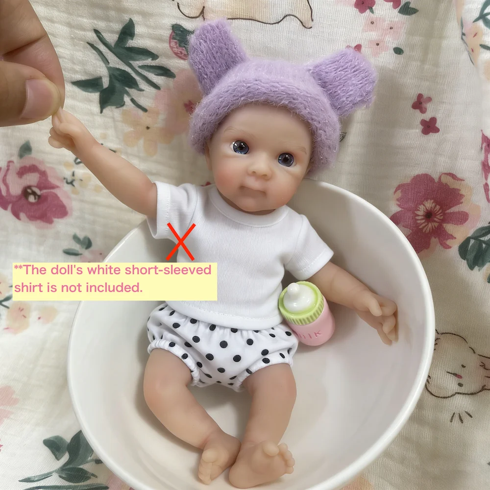 Mini Bettie muñeca reborn de silicona lavable para niña - imagen 3