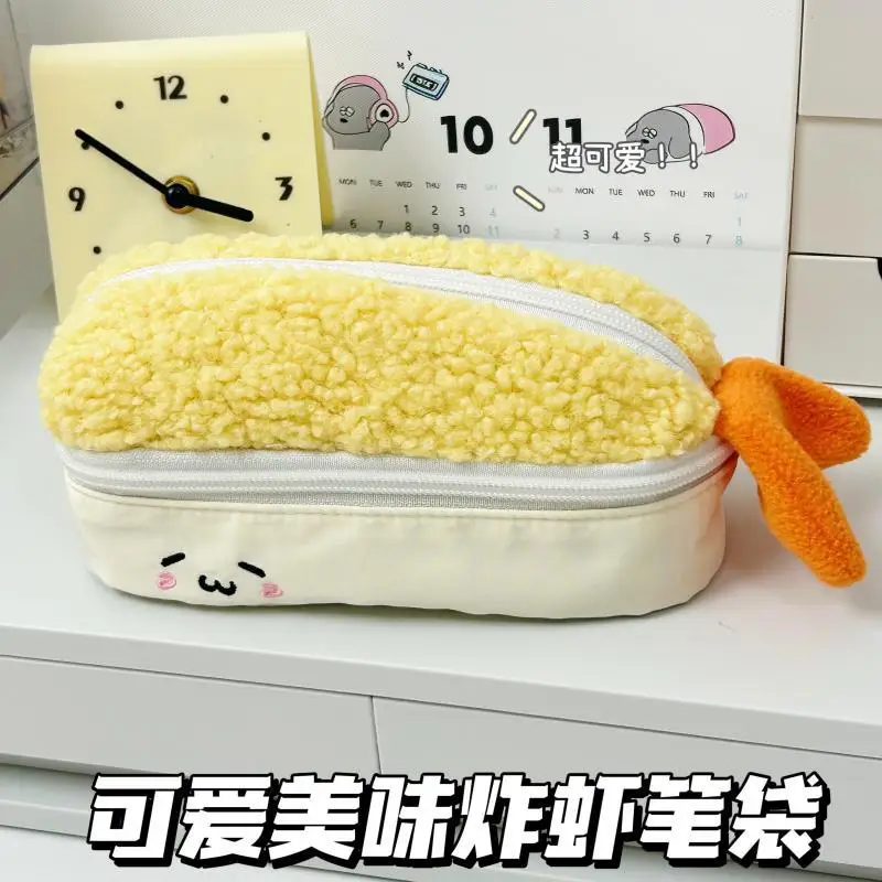 Estuche de pluma de peluche perro con camarones fritos japoneses - imagen 5