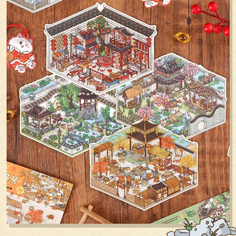Pegatinas 3D infantiles de gato animado para regalo y ocio - imagen 3