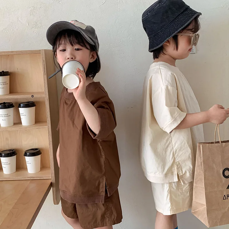 Milangel Conjunto algodón niño: pantalón corto y camiseta manga corta - imagen 2