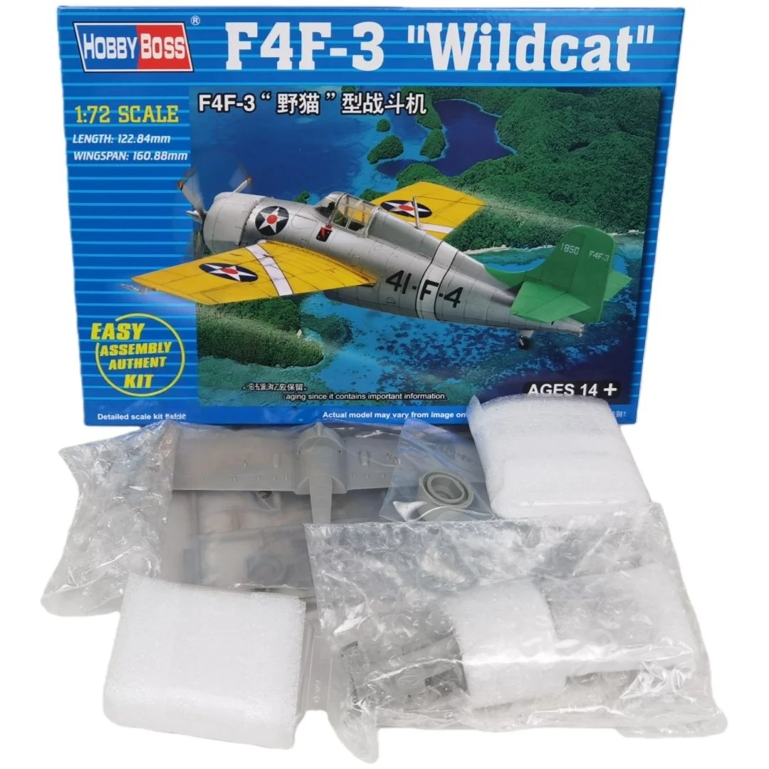 Vista lateral del F4F‑3 Wildcat en escala 1/72
