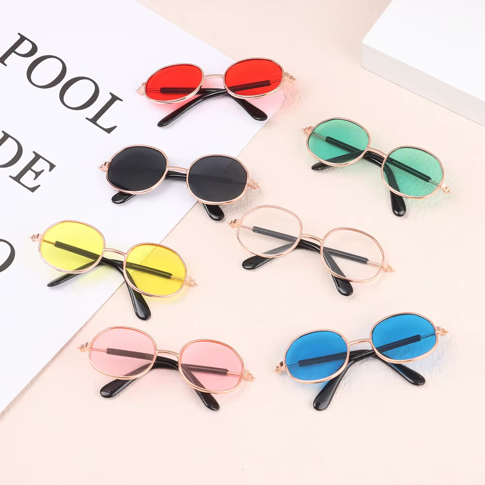 Blythe Gafas de Sol para Muñecas con Montura Redonda Metálica