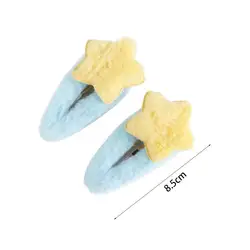 Pinza para el pelo de felpa con forma de estrella estilo minimalista